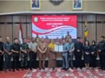 Wakil Bupati Kotim Irawati. Bersama Ketua DPRD Kotim Rimbun usai penandatanganan kesepakatan bersama terkait KUPA PPAS saat rapat paripurna yang digelar, Senin (10/8).