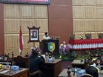 Ketua DPRD Kota Palangka Raya Subandi menghadiri Rapat Paripurna Ke-1 Masa Persidangan I Tahun Sidang 2026/2027 DPRD Kota Palangka Raya di Kantor DPRD Kota Palangka Raya, Senin (31/8).