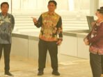 Bupati Barito Utara, H Shalahuddin ST MT bersama Wakil Bupati, Felix Sonadie Y Tingan AMd meninjau rehabilitasi Arena Terbuka Tiara Batara, Kamis (15/10).