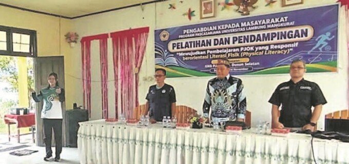 Kegiatan pelatihan dan pendampingan guru PJOK Kecamatan Dusun Selatan oleh Program Pascasarjana ULM.