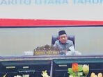 Pimpinan DPRD Kabupaten Barito Utara menggelar Rapat Paripurna III Masa Sidang I dengan agenda mendengarkan jawaban eksekutif atas pemandangan umum fraksi-fraksi terhadap Raperda APBD 2027, di Gedung Dewan setempat, Rabu (30/9). Pimpinan DPRD Kabupaten Barito Utara menggelar Rapat Paripurna III Masa Sidang I dengan agenda mendengarkan jawaban eksekutif atas pemandangan umum fraksi-fraksi terhadap Raperda APBD 2027, di Gedung Dewan setempat, Rabu (30/9).